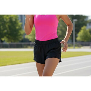 Athletic Works Dri-Works Run Shorts, Size S (4-6), Black, Pre-Owned, Women's
